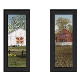 Trendy Decor 4U "Country Bams" Framed Wall Art, Modern Home Decor Framed Print for Living Room, Bedroom & Farmhouse Wall Decoration by Billy Jaco