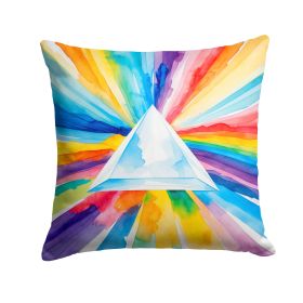 Gay Pride Intersectional Prism Throw Pillow Machine Washable, Indoor Outdoor Decorative Pillow for Couch, Bed or Patio, 18Hx18W