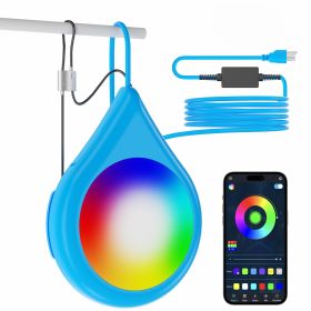 SPL-FLL00X 6-inch 12V 20W Blue Droplet Shaped RGB Pool Light 26FT (Option: Multicolor)