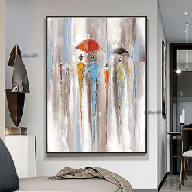 Oil Painting Hand Painted Vertical Abstract People Contemporary Modern Living Room hallway bedroom luxurious decorative painting (size: 150x220cm)